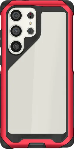 Vista 76 de Ghostek Atomic - Funda delgada para Galaxy Z Flip 4, parte trasera de aramida con parachoques de aluminio rojo, funda protectora de doble capa a