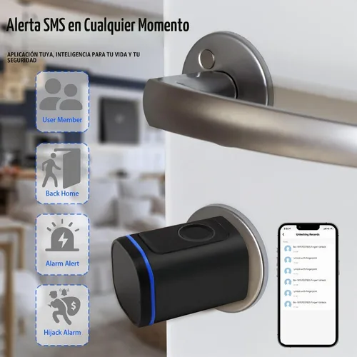 Vista 9 de Cerraduras de puerta inteligentes Huella dactilar IC Tarjeta clave Aplicación de teléfono celular Cerraduras electrónicas inteligentes para el hogar