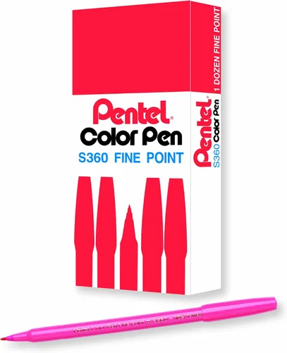 Vista 12 de Pentel Arts - Bolígrafo de color, beige, caja de 12 unidades (S360-124)