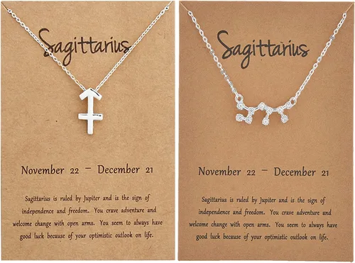 Vista 7 de Collar de escorpio Libra de 2 piezas, collar del zodiaco para mujer, collar de constelación, collar de signo de horóscopo, collares para citas