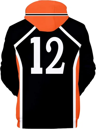 Vista 2 de Tinyones Sudadera con capucha para cosplay Hinata Shoyo