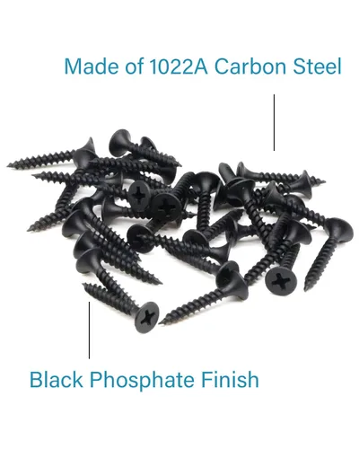 Vista 4 de IMScrews Tornillos Phillips de cabeza plana #6 x 1 para paneles de yeso de rosca fina, tornillo de madera de punta afilada, acero al carbono 1022A