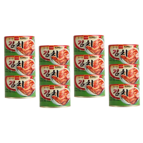 Vista 12 de Wang Kimchi coreano enlatado – Auténtico repollo de napa fermentado con Gochugaru Kimchi multiusos rico en probióticos Sabor coreano picante