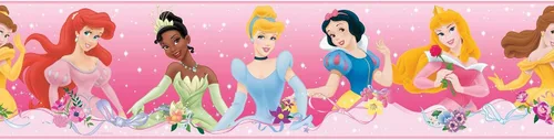 Vista 6 de RoomMates RMK4397BD Disney Princess Dream from The Heart - Papel tapiz para despegar y pegar, color rosa, amarillo, azul, 15 pies (paquete de 2)