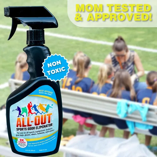 Vista 9 de All-Out Sports Spray eliminador de olores y desodorante Perfecto para guantes malolientes, sombreros, bolsos, cascos, camisetas, almohadillas