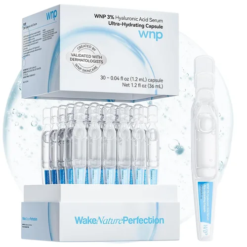 Vista 9 de WNP Suero de ácido hialurónico 3% para cara con hidratación multicapa 4D Suero ultra hidratante antienvejecimiento Hidratante para piel seca