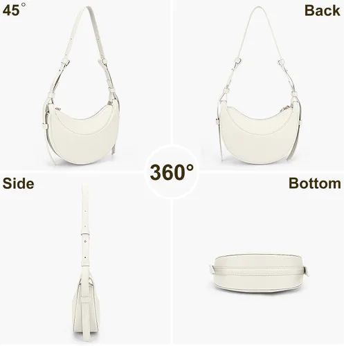 Vista 3 de Bolsa de sillín para mujer, bolso de hombro Crescent, bolso cruzado de moda, bolso Hobo