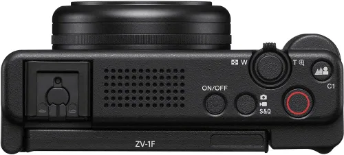 Vista 3 de Sony ZV-1F Cámara para Vlog (Negro) 20.1 MP Sensor de 1” Lente ultra gran angular de 20mm Video 4K Kit compacto para creadores con estuche