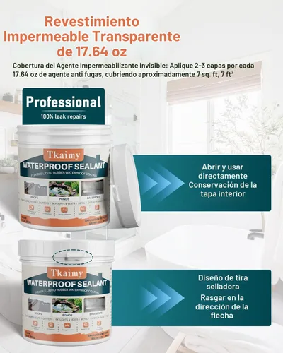 Vista 7 de Tkaimy Agente de recubrimiento impermeable invisible transparente, sellador impermeable líquido de 17 onzas, sellador de agua transparente