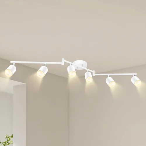 Vista 12 de BoostArea Kit de Iluminación de Riel LED de 2 Luces, Blanco Iluminación de Focos de Techo de 2 Vías, Cabezal de Luz Flexiblemente Giratorio
