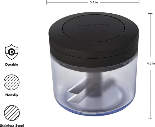Vista 2 de KitchenAid Picador manual de alimentos, 3.8 tazas, negro
