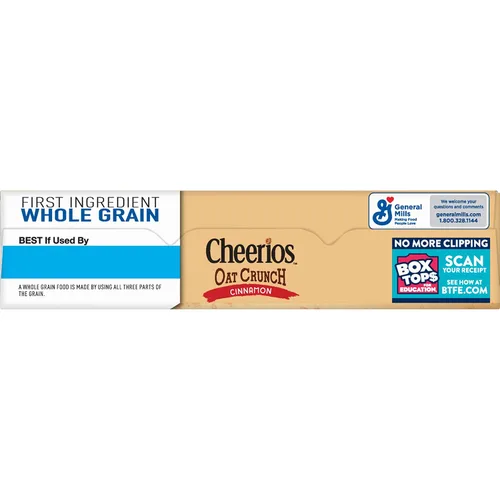 Vista 5 de Cheerios Cereal de desayuno crujiente de avena y canela, 15.2 oz