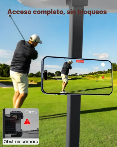 Vista 4 de A2C - Soporte magnético de aleación p/carrito de golf compatible con MagSafe iPhone 17 Pro Max Air, Plus 16, 15, 14, 13, 12, Mini; se adapta a EZGO