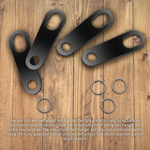 Vista 6 de Guardian Luck Bell Hanger - 4 perchas para bicicleta y motocicleta con 4 anillos divididos