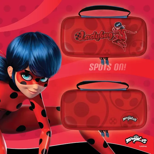 Vista 3 de Hyperkin Limited Edition Official Miraculous EVA Hard Shell Protective Travel Carrying Case Officially Licensed - For Nintendo Switch OLED