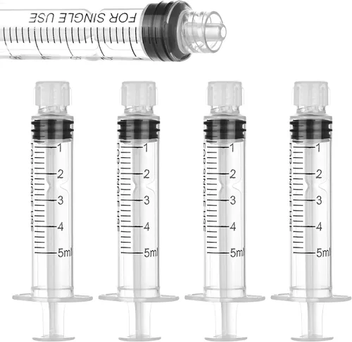 Vista 11 de Jeringa Luer Lock de 1 ml para Líquidos, Jeringa con Tapa, Paquete de 30 Unidades Envueltas Individualmente