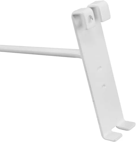 Vista 2 de Blanco 4 "largo GridWall Alambre Ganchos de Metal Pantalla Rejilla Panel Hanger Retail Set 50 PC