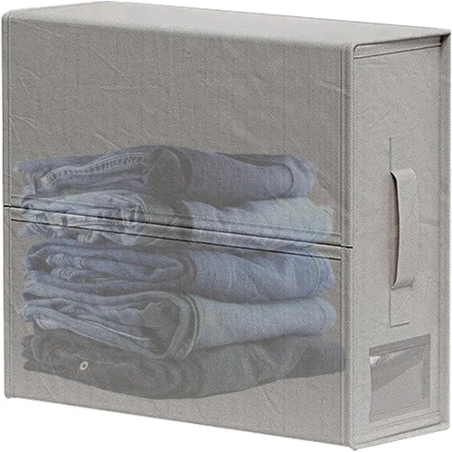 Vista 6 de Organizador plegable de almacenamiento de ropa de cama, organizador de sábanas, caja de almacenamiento de tela Oxford 600D para ropa de cama, toalla