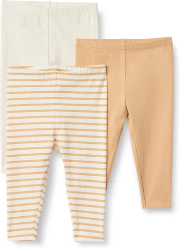 Vista 17 de Amazon Essentials x Sofia Grainge - Leggings unisex de algodón transpirable hasta el tobillo, paquete de 3 Azul / Rayas