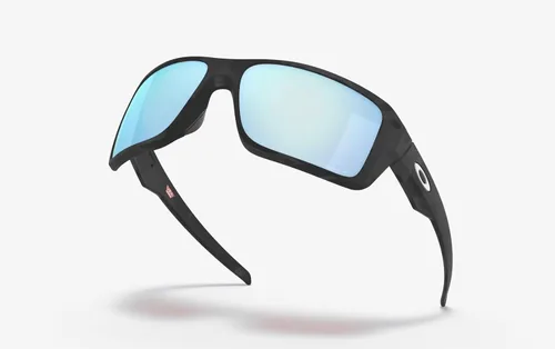 Vista 5 de Oakley Lentes de sol de doble filo, camuflaje negro mate con lente polarizada Prizm Deep H2O, Mate negro