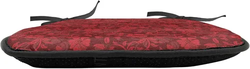 Vista 3 de Ambesonne Cojín de asiento para silla de flores, detalles florales con hojas y remolinos, estampado artístico romántico y vívido y vibrante