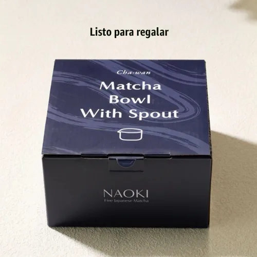 Vista 7 de Naoki Matcha Tazón de té tradicional de cerámica Chawan Matcha con juego