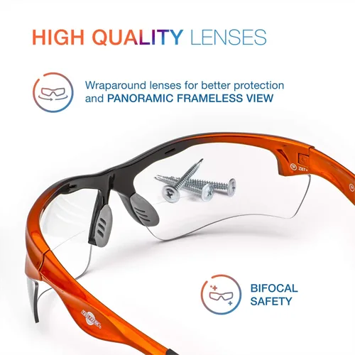 Vista 6 de ToolFreak Gafas de seguridad bifocales Rebel, ANSI z87+ Impact y UV
