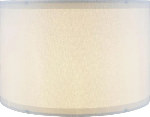 Vista 2 de Aspen Creative 38302 - Persiana plegable de diseño contemporáneo, 12 pulgadas superior x 12 pulgadas inferior x 8 pulgadas de alto, lino blanco