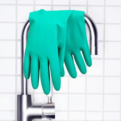 Vista 3 de ThxToms guantes de nitrilo para el hogar, resistentes al aceite, ácido, alcalinos y solventes 15mil,Reusable Heavy Duty Diswashing Gloves, Resist