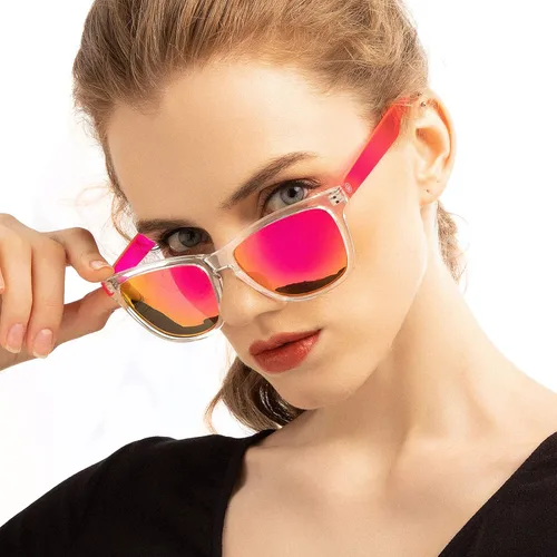 Vista 5 de Gafas de sol para mujer UV400 espejadas apto para exteriores vacaciones conducción
