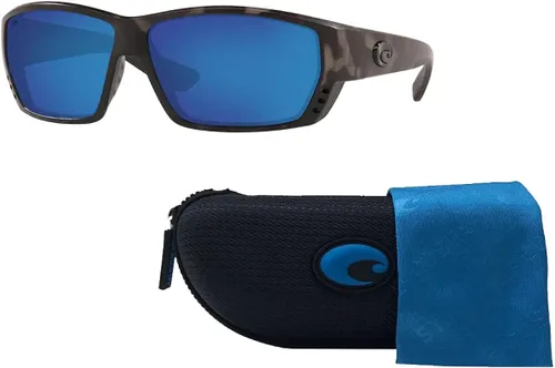 Vista 3 de Costa Tuna Alley 6S9009 - Lentes de sol rectangulares para hombre paquete con kit de cuidado de gafas de cortesía de diseñador iWear