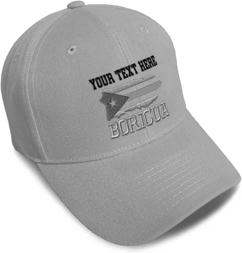 Vista 19 de Gorras de béisbol personalizadas para hombres y mujeres, bordadas con mapa de la isla de Puerto Rico, bandera C, sombreros de béisbol para hombre