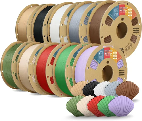 Vista 11 de OVERTURE Matte PLA Filament 1.75mm 1kg for FDM 3D Printer (Baby Pink)