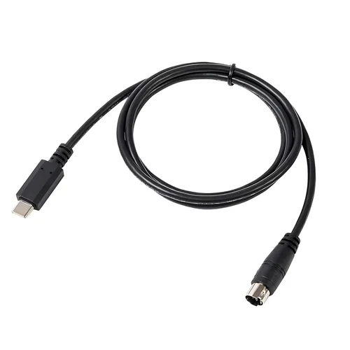 Vista 2 de Cable macho USB-C a Mini-Din de 7 pines para IK Multimedia iRig Series, compatible con HD, HD-A, Keys I/O 25, I/O49, MIDI 2, Pro, Pro Duo, Pro Duo