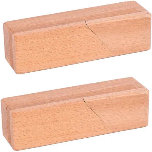Vista 5 de YUNTENG Paquete de 2 cajas de rompecabezas 3D hechas a mano – Apertura secreta mágica de madera misteriosa caja de regalo cubo juego IQ Toys