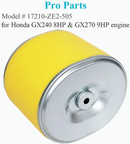 Vista 2 de HOODELL Paquete de 4 filtros de aire GX270 para motor Honda GX240 8HP GX 270 9HP, filtro de aire profesional EG3500X 17210-ZE2-505 17210-ZE2-822