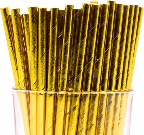 Vista 39 de Paquete de 150 pajitas de papel biodegradables de 4 capas de cheurón rosa bebé (compostables, no tóxicas, sin BPA)