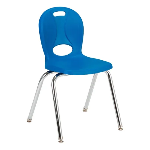 Vista 20 de Learniture Structure Series - Sillas escolares apilables con asientos contorneados, sillas apilables de plástico de alta resistencia, 14 pulgadas