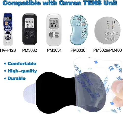 Vista 5 de 10 almohadillas de repuesto duraderas compatibles con Omron Tens, 5 pares de almohadillas de repuesto para electrodos