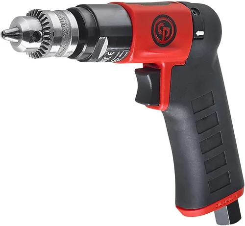 Vista 2 de Chicago Pneumatic CP7300RC - Taladro de potencia neumática, 1/4 de pulgada (0.256 in), reversible, mandril con llave, mango de pistola, 0.31 HP
