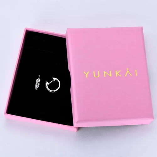 Vista 7 de Aretes de plata de ley 925 para mujer, aretes de aro de circonita cúbica 5A, regalos de joyería para ella