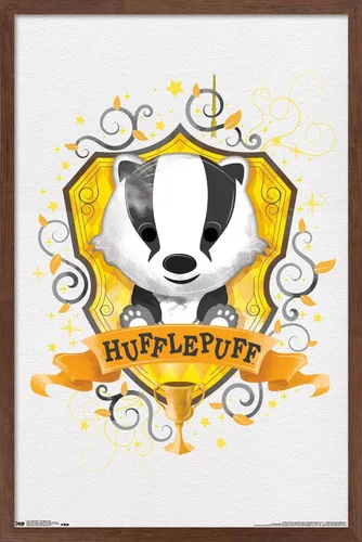 Vista 10 de Trends International Wizarding World: Harry Potter-Hufflepuff - Póster de pared, 14.725 x 22.375 pulgadas, versión enmarcada de madera de granero