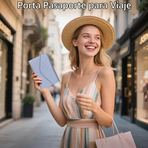 Vista 7 de ZOPPEN Cartera de viaje con bloqueo RFID multiuso (Ver.4) Portatarjetas de pasaporte y vacunación ComboTri-fold Document Organizer Travel #15 Azul