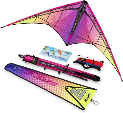 Vista 7 de Jazz 2.0 Dual-line Sport Kite Ready to Fly with Flying Lines, Wrist Straps, Winder, Instructions, and Storage Bag
