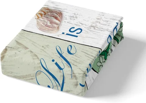 Vista 5 de Juego de funda de edredón con chanclas para niños, color verde y blanco, funda de edredón de madera rústica para niños y niñas, decoración
