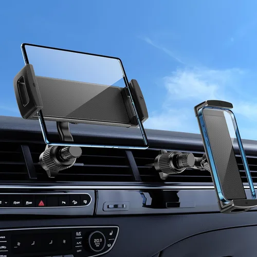 Vista 8 de Soporte de teléfono de coche para Samsung Galaxy Z Fold 7 6 5 4 3 accesorios – Soporte de tableta para ventilación de aire de coche manos libres