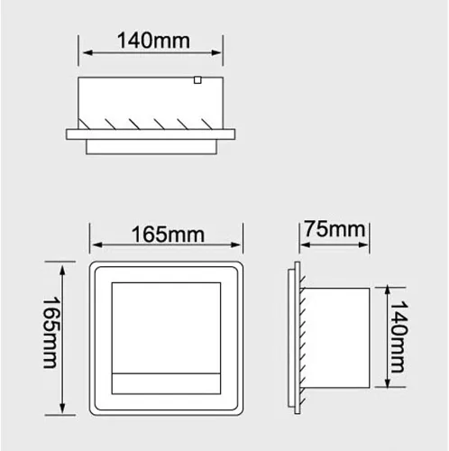 Vista 4 de LUANT Soporte de papel empotrado para almacenamiento de baño, acero inoxidable, cromo pulido