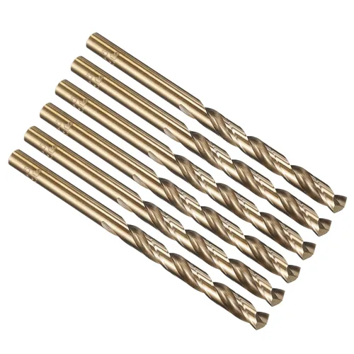 Vista 118 de PATIKIL Broca Jobber de 0.039 in, vástago recto M35 cobalto 5% acero de alta velocidad 135° acabado dorado para metal duro de acero inoxidable - 2