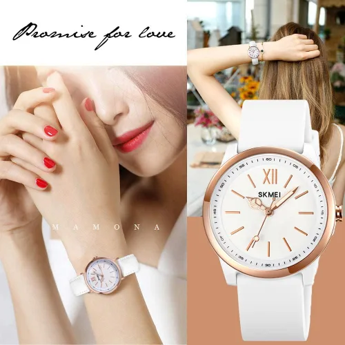 Vista 4 de XCZAP Reloj analógico de cuarzo para mujer, reloj impermeable y casual