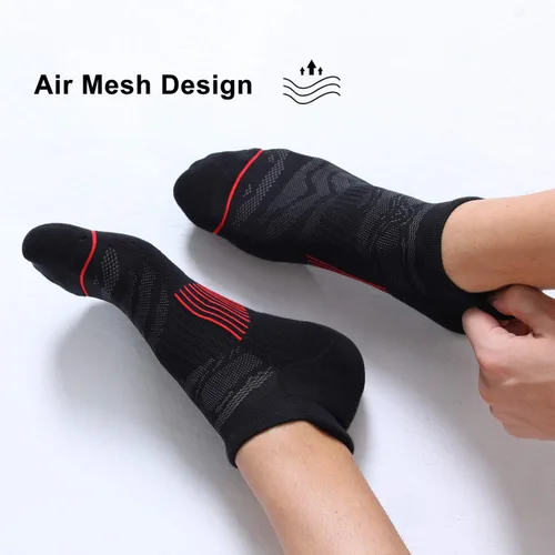 Vista 3 de FITRELL Men's 6 Pack Ankle Running Socks Low Cut Cushioned Athletic Sports Socks 7-99-1212-15